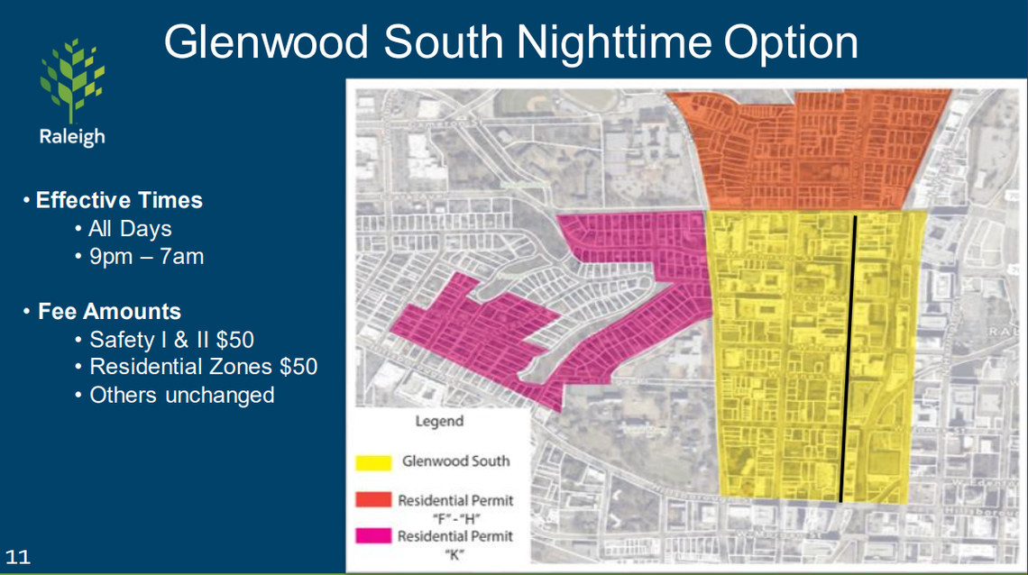 The boundaries where some parking tickets will be increased in and near the Glenwood South.