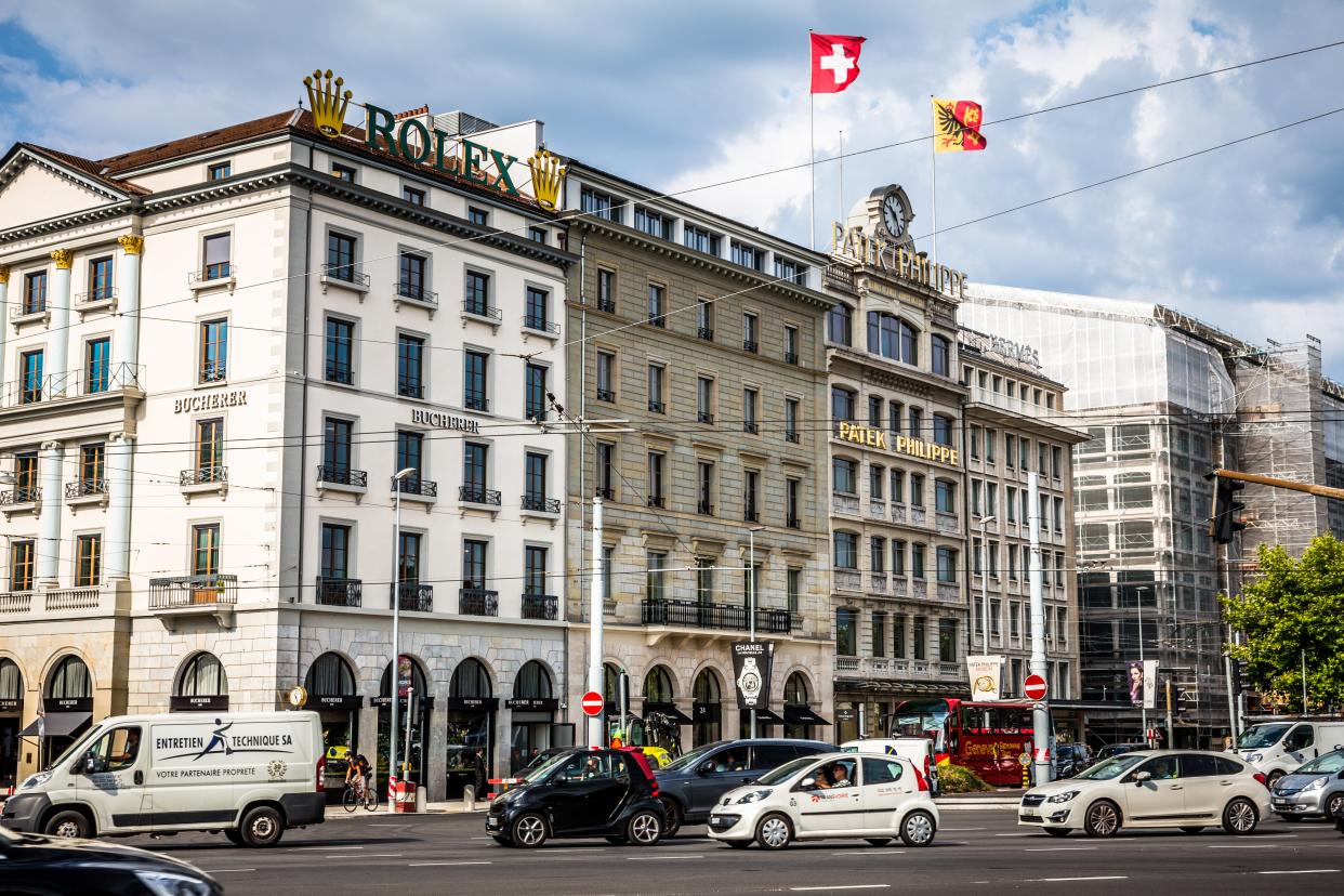 Geneva's streets are lined with luxury shops (Getty Images)