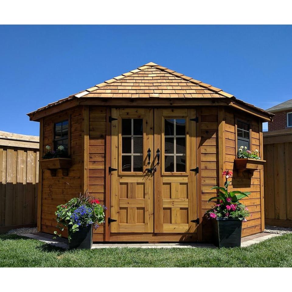 8) 9 ft. x 9 ft. Penthouse Cedar Garden Shed