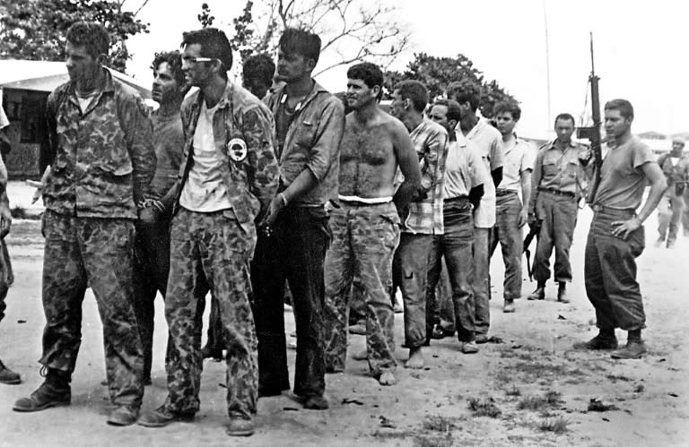 Cuban exiles captured during the failed American-backed 1961 Bay of Pigs invasion, an attempt to topple Fidel Castro