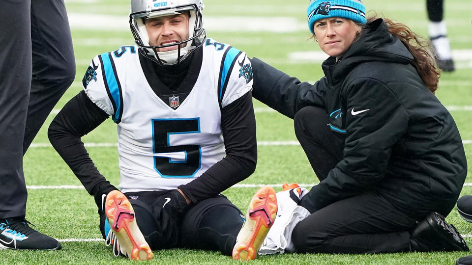 After Carolina Panthers kicker Zane Gonzalez suffered a knee injury during warmups, the team had to host impromptu tryout for his replacement. (Photo by Kevin Hoffman/Getty Images)