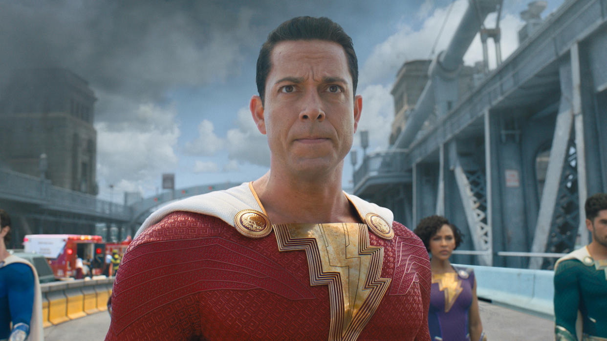  Zachary Levi as Shazam in Fury of the Gods. 