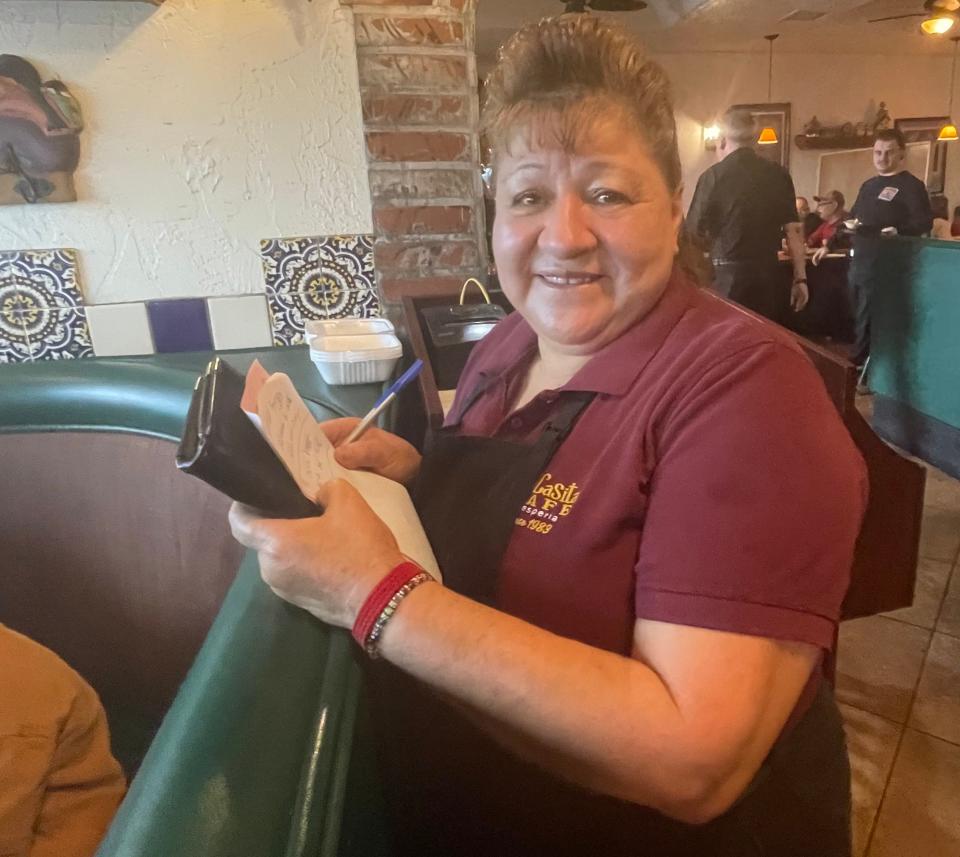 La Casita Cafe server Maggie Benito has worked for La Casita for 38 years.