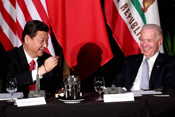 Xi Jinping and Joe Biden at a meeting in California in 2012 (Getty Images)