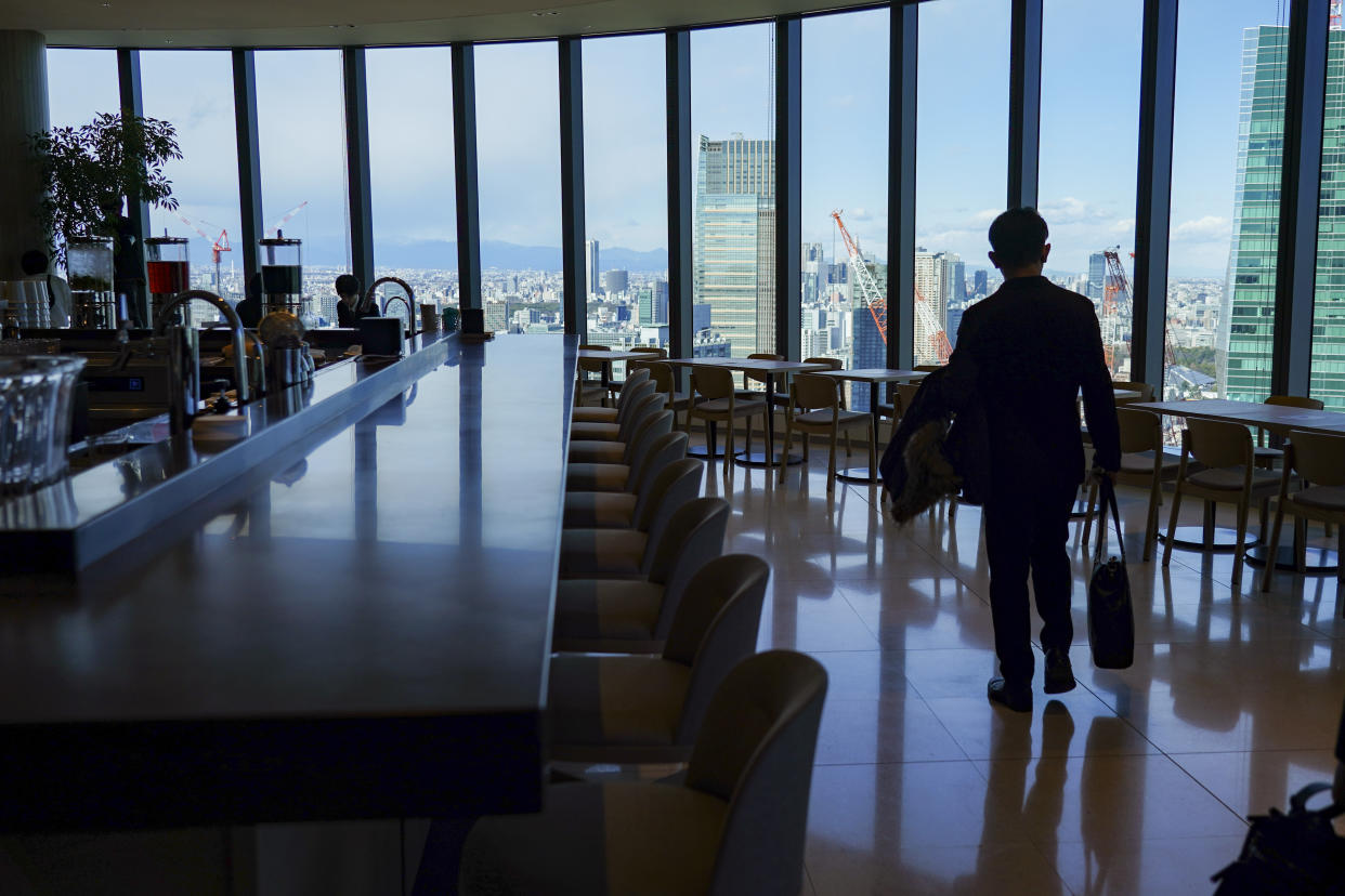 A lounge inside the Hills House facility at the Azabudai Hills complex in Tokyo. (Photo: Toru Hanai/Bloomberg)