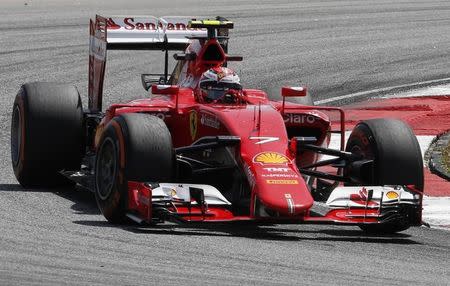 Ferrari's Kimi Raikonen in action during practice. Reuters / Olivia Harris Livepic