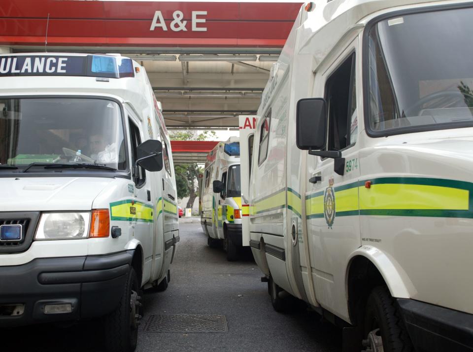 Ambulances at an A&E department (Rex)