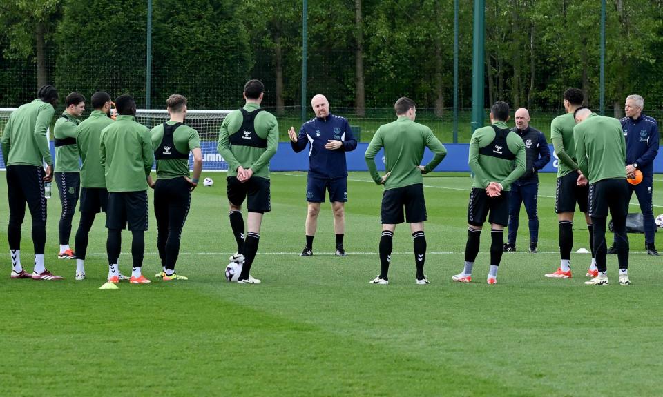 <span>Sean Dyche says the off-field turmoil at the club has been ‘very taxing, very tiring’.</span><span>Photograph: Tony McArdle/Everton FC/Getty Images</span>