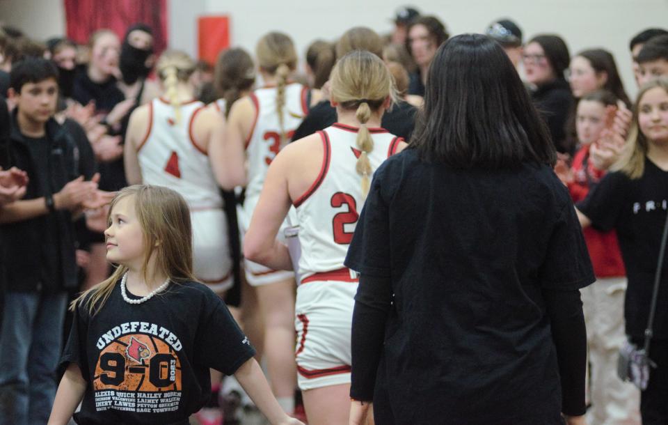 JoBurg's senior class walked off the court one final time after the 29-27 loss to Charlevoix on Wednesday, March 6.