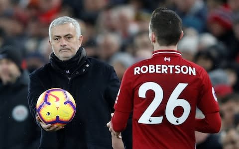 Jose Mourinho had high praise for Andrew Robertson - Credit: Action Images via Reuters/Carl Recine