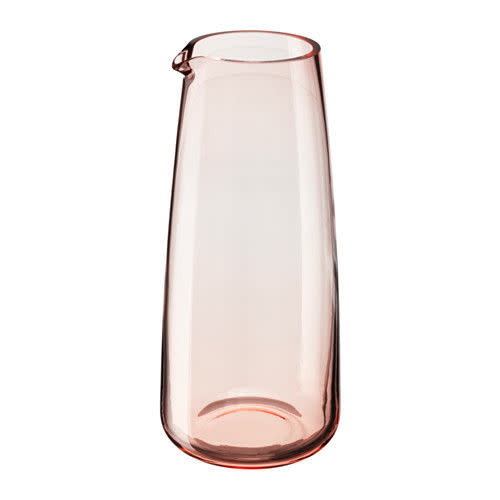 Pale Pink Glass Carafe