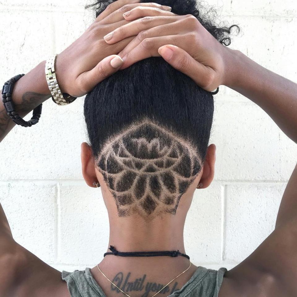 Undercut Hairstyle Idea: Stylized Initial