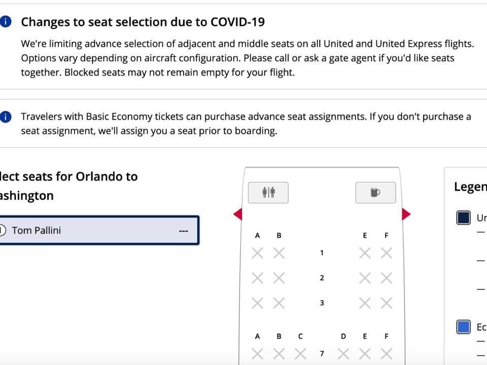 Flying on United Airlines COVID-19