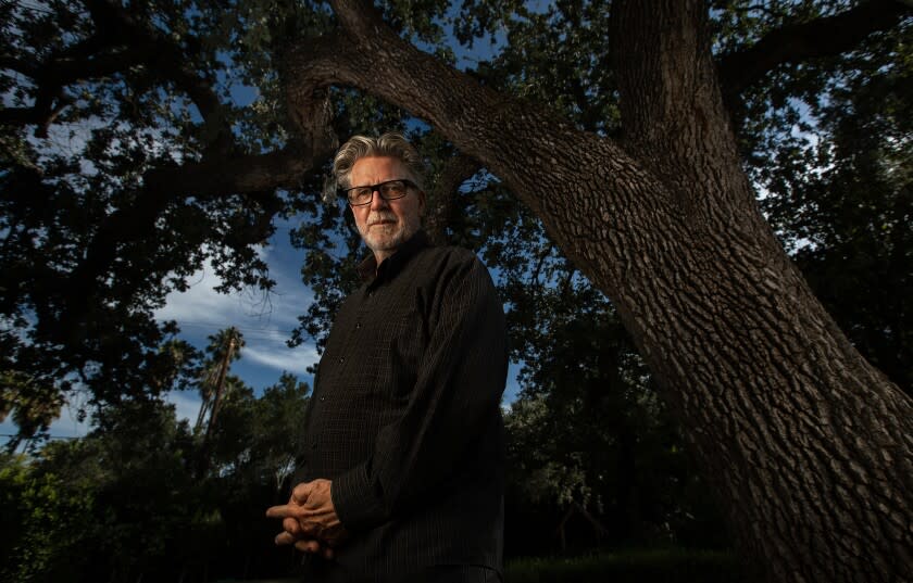 OJAI, CA-AUGUST 2, 2022: Robert Egan, the outgoing artistic director, producer of Ojai Playwrights Conference which is a Southern California incubator of new plays, is retiring. Egan was photographed in Ojai. (Mel Melcon/Los Angeles Times)