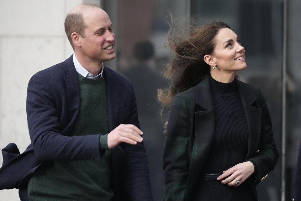 Prince William, Prince of Wales and Catherine, Princess of Wales during their visit to Royal Liverpool University Hospital