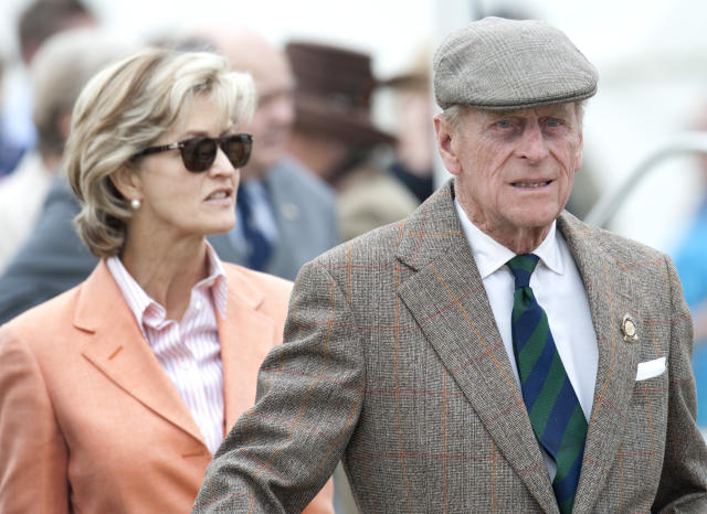 Prince Philip The Duke Of Edinburgh And Lady Penny Romsey At The Windsor Horse Show In Berkshire. (Photo by Mark Cuthbert/UK Press via Getty Images)
