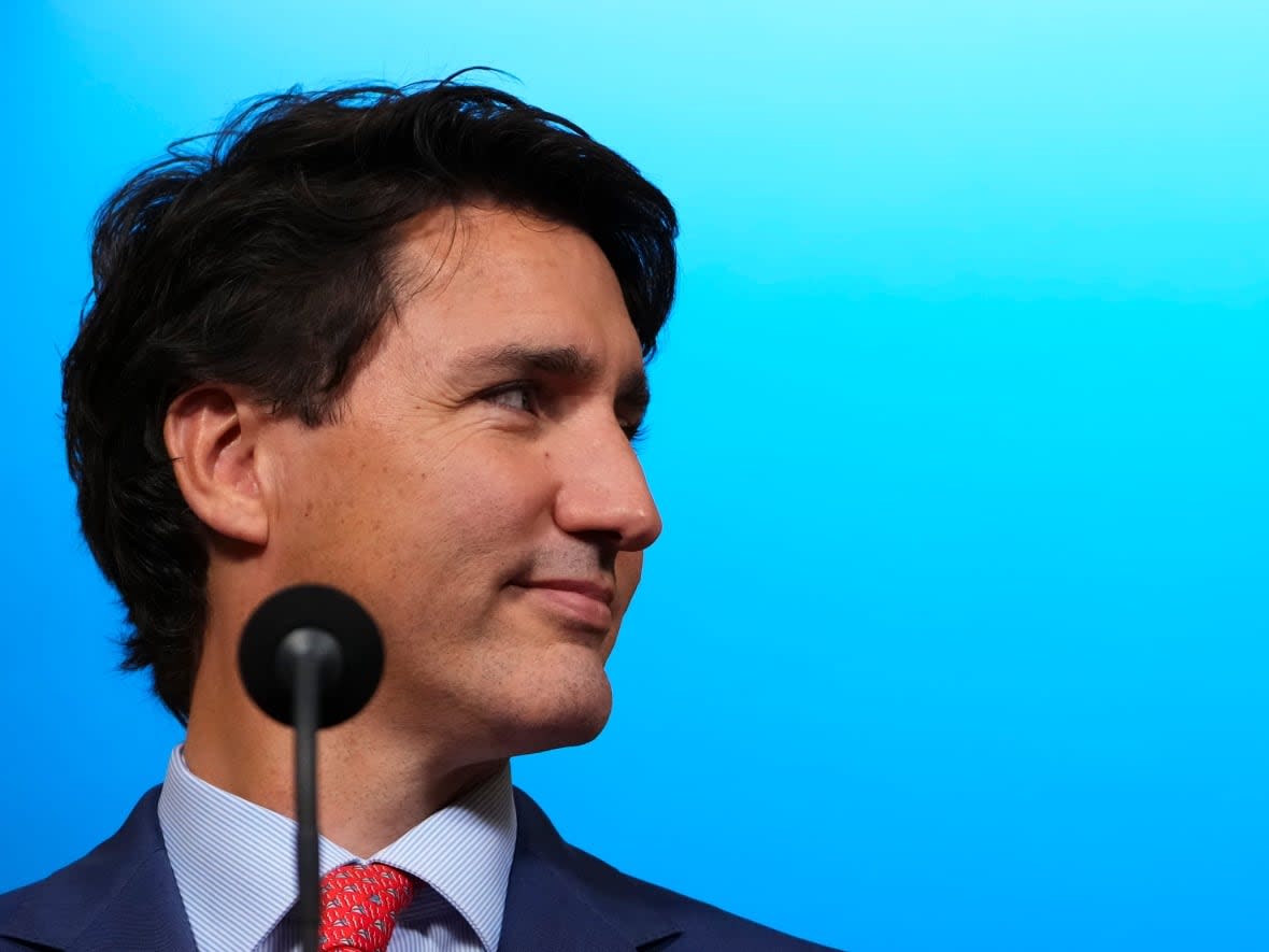 Prime Minister Justin Trudeau takes part in a bilateral press conference with Prime Minister of the Netherlands Mark Rutte at Parliament in The Hague, Netherlands, on Friday, Oct. 29, 2021. Trudeau and Rutte said they will fight for aggressive climate action at the G20. (Sean Kilpatrick/Canadian Press - image credit)