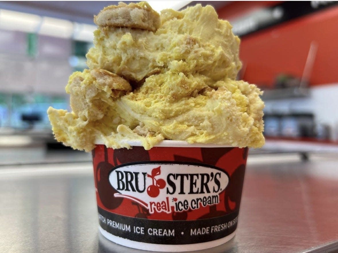 The Southern Banana Pudding ice cream at Bruster's Real Ice Cream.