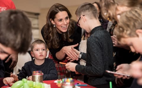 The Duchess of Cambridge meets children from RAF families - Credit: Richard Pohle