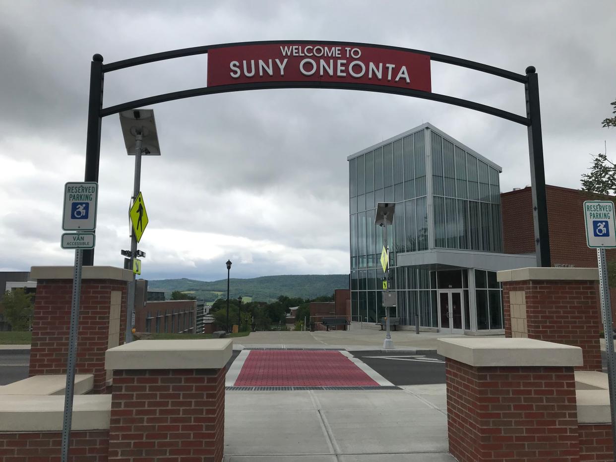 The campus of SUNY-Oneonta, shown September 2020.