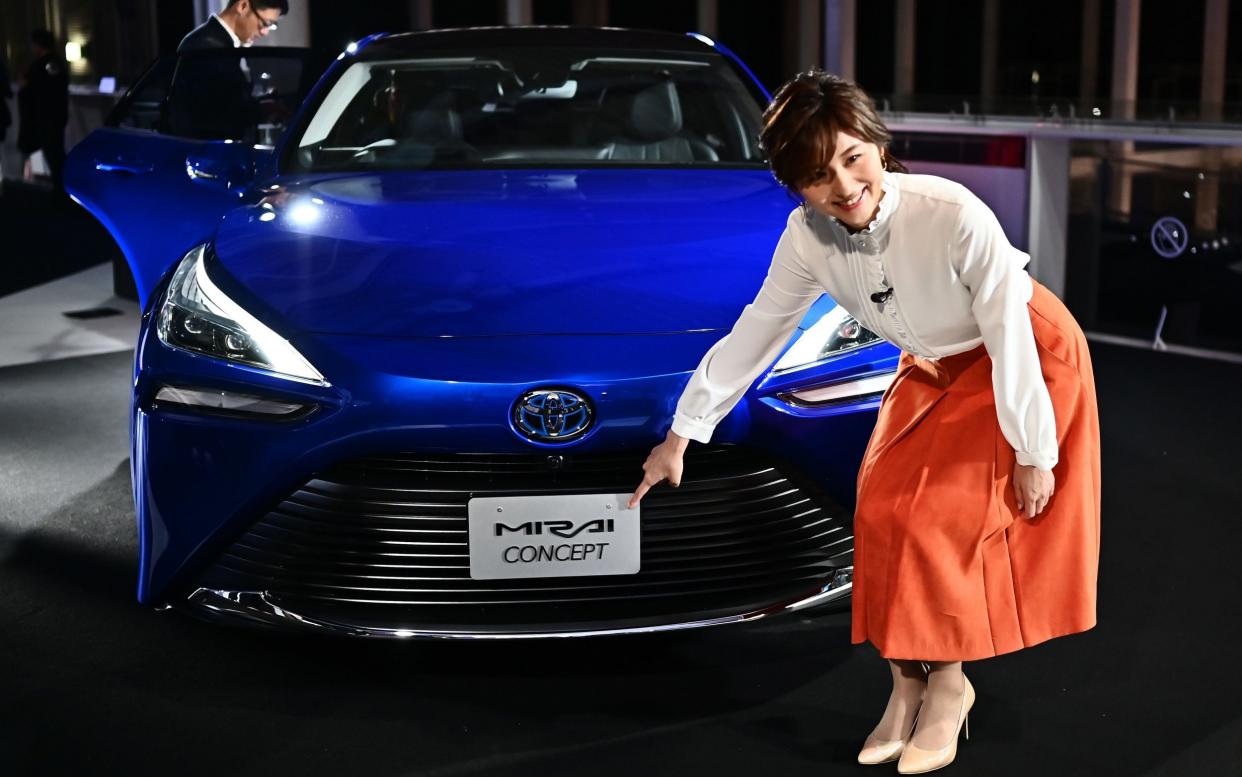 Toyota's Mirai hydrogen-powered concept car at the Tokyo Motor Show in October 2019 - AFP/CHARLY TRIBALLEAU 