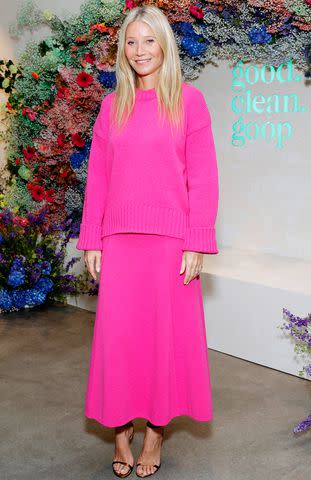 <p>Stefanie Keenan/Getty Images</p> Gwnyeth Paltrow attends the launch of good.clean.goop in Santa Monica.