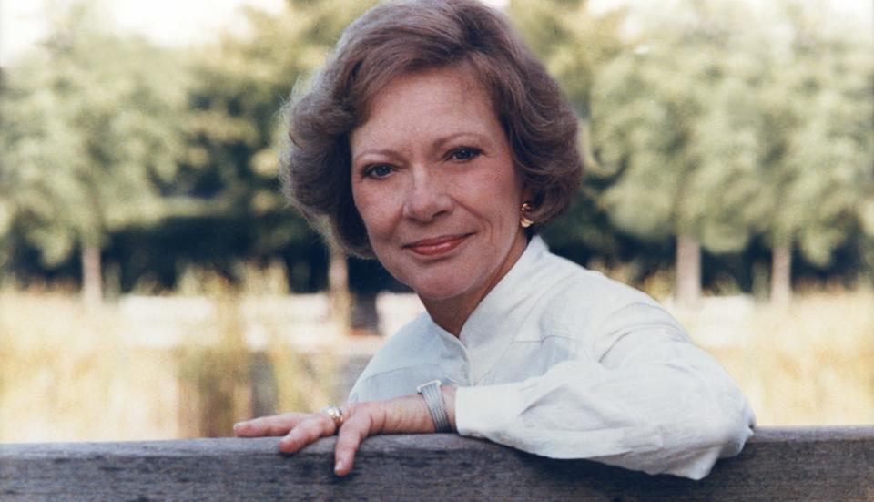 Former first lady Rosalynn Carter, here in 1993, died on Nov. 19, 2023, at her home in Plains, Georgia, at the age of 96.