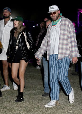 <p>Gilbert Flores/WWD via Getty Images</p> Taylor Swift and Travis Kelce
