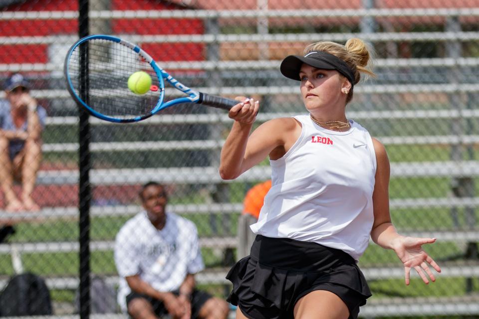 The Leon Lions host the Lincoln Trojans for a girls and boys tennis match Wednesday, March 30, 2022.