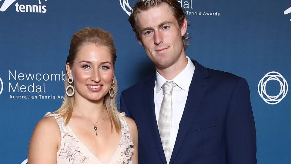 Daria Gavrilova and Luke Saville at the 2018 Newcombe Medal. (Photo by Scott Barbour/Getty Images)