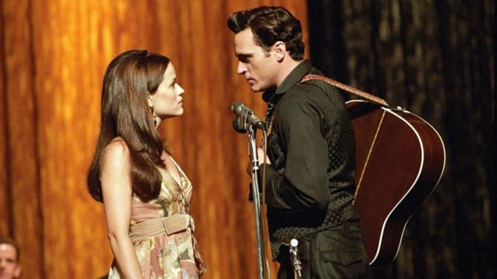 Reese Witherspoon and Joaquin Phoenix in Walk the Line.