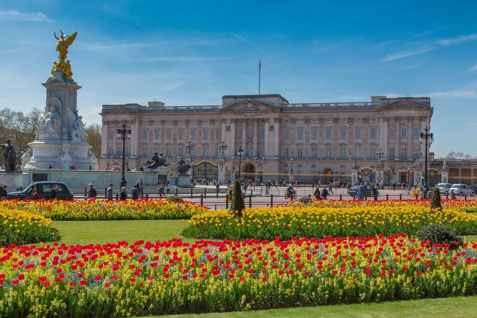 Frontal view on Buckingham Palace