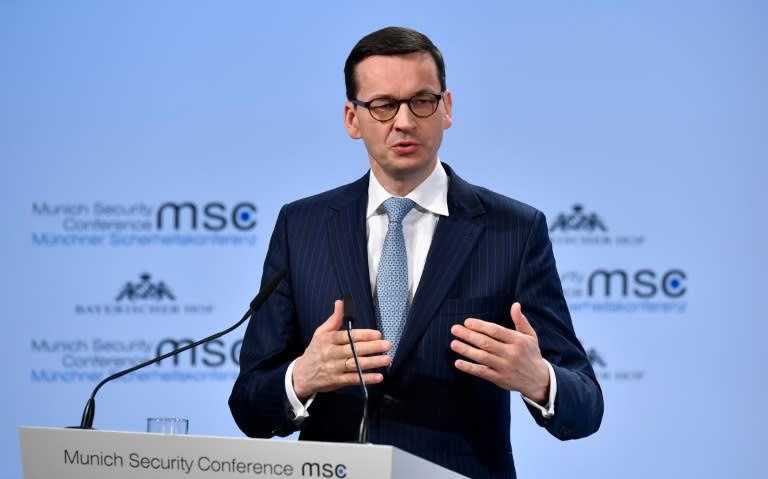 Polish Prime Minister Mateusz Morawiecki came under fire for a remark saying the Holocaust had involved "Jewish perpetrators" as well as Polish ones