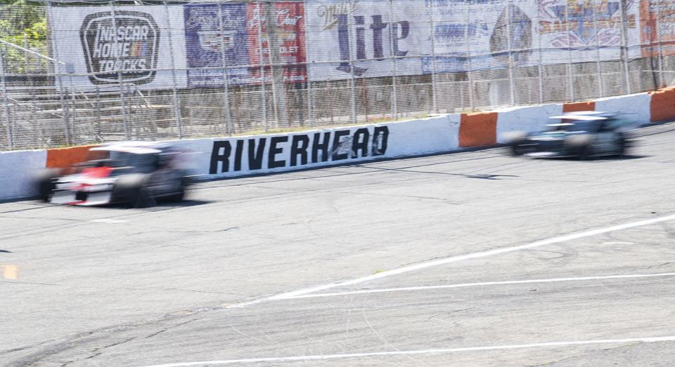 An overall view of practice during the Buzz Chew Chevrolet Cadillac 200 for the Whelen Modified Tour at Riverhead Raceway on June 25, 2022 in Riverhead, New York. (Kostas Lymperopoulos/NASCAR)