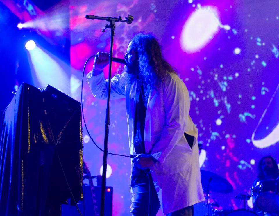 Phil Pirrone of JJUUJJUU performs at Desert Daze in Lake Perris, Calif. on October 1, 2022. JJUUJJUU will perform at the Coachella Valley Music and Arts Festival on April 14 and 21, 2024.