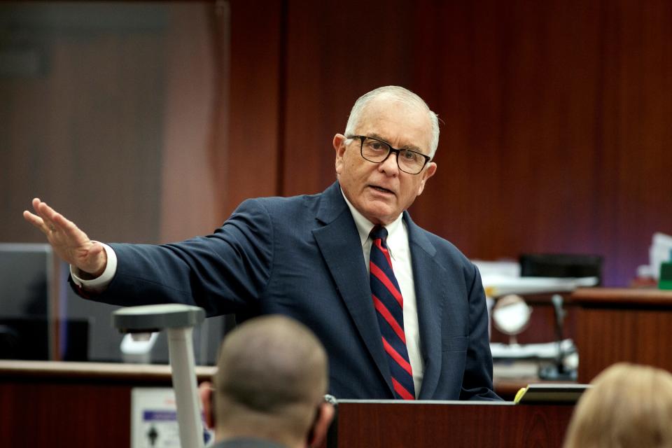 Defense attorney John Dolan during Jose Larin-Garcia's first trial in February 2022.