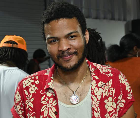 <p>Prince Williams/WireImage</p> Messiah Harris attends EarthGang "RIP Human Art" Listening Party