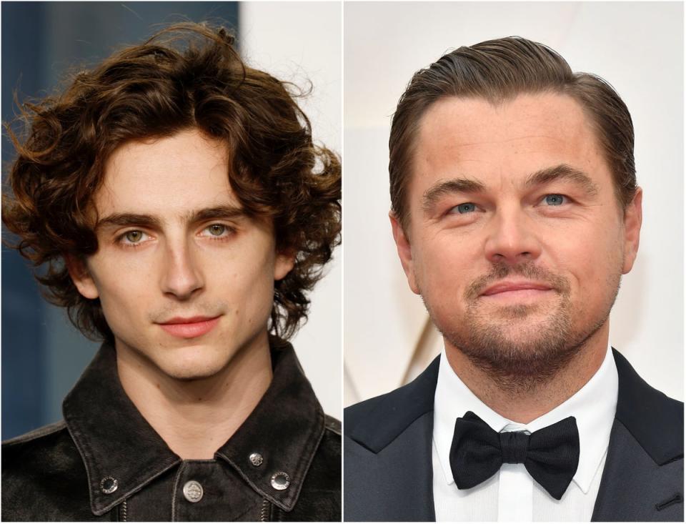 Timothée Chalamet (left) and Leonardo DiCaprio (Getty Images)