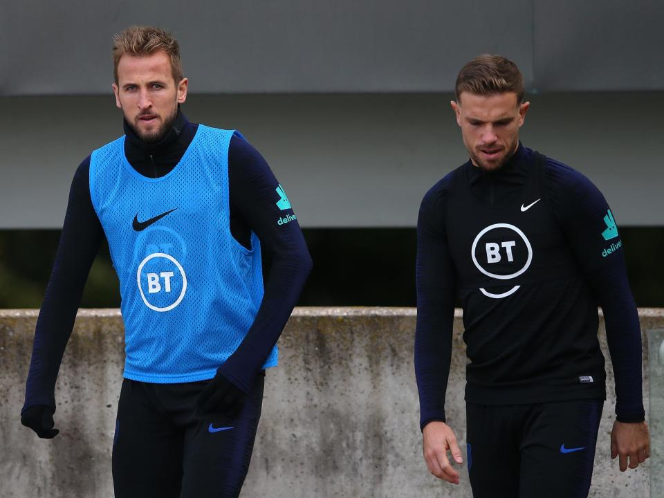 England captain and vice-captain Harry Kane and Jordan Henderson: Getty