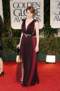 Dressed in a dramatic Lanvin frock, Emma Stone took the red carpet at the Golden Globes by storm.