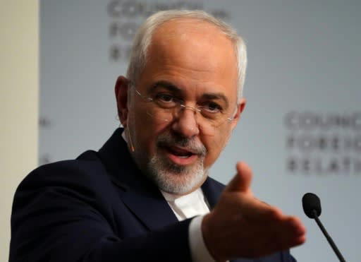 Iranian Foreign Affairs Minister Mohammad Javad Zarif speaks at the Council on Foreign Relations in New York