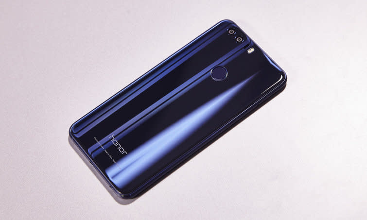 The Honor 8 has a sexy glass back. Credit: Jeremy Lips/Tom's Guide