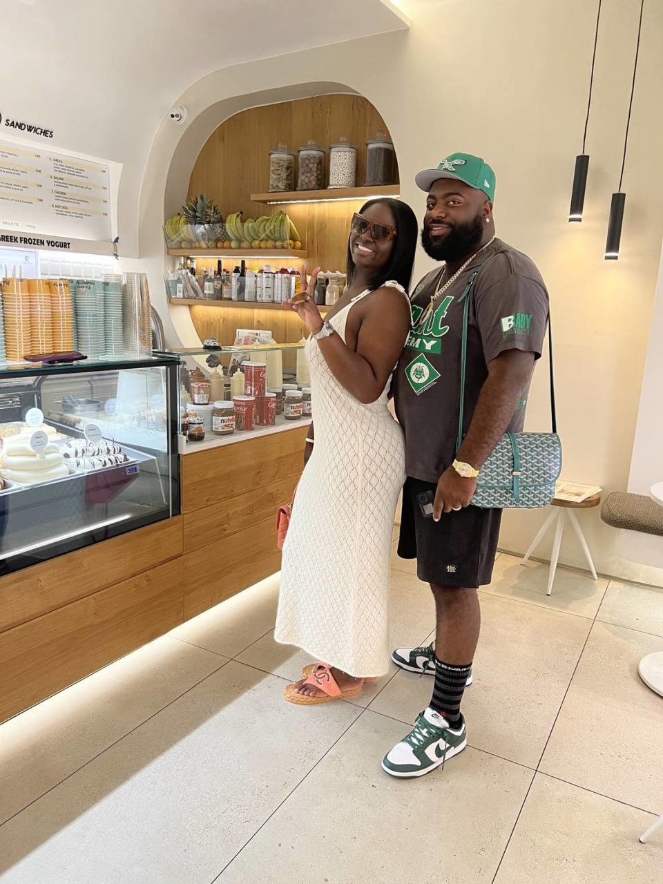 Creamed is owned by married couple Fitz and Denee Guerna, pictured here in an ice cream shop in Greece.