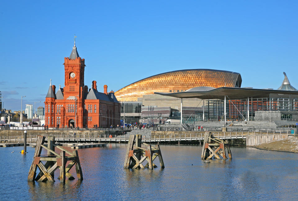 Cardiff city skyline