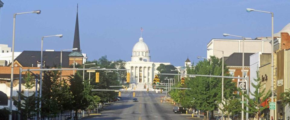 Road leading to the State Capitol of Alabama, Montgomery, Alabama