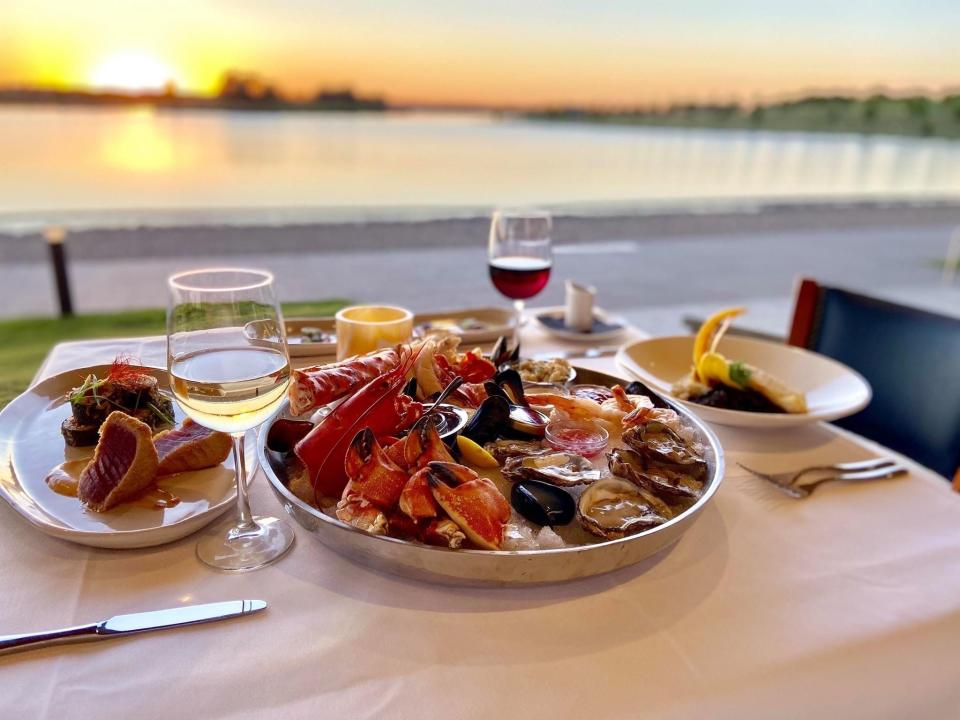 A seafood platter at Coastal Fish Company. The East Memphis restaurant is located on the banks of Hyde Lake in Shelby Farms Park.