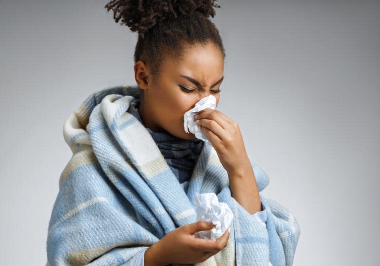 <span class="caption">A dose of empathy can even speed recovery from the common cold.</span> <span class="attribution"><a class="link " href="https://www.shutterstock.com/download/confirm/1234611025?src=JA_tBihNi0DXXAlyCxNwGw-1-9&size=medium_jpg" rel="nofollow noopener" target="_blank" data-ylk="slk:RomarioIen/Shutterstock;elm:context_link;itc:0;sec:content-canvas">RomarioIen/Shutterstock</a></span>