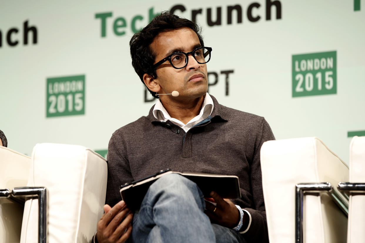 LONDON, ENGLAND - DECEMBER 08:  General Partner at Balderton Capital Suranga Chandratillake during TechCrunch Disrupt London 2015 - Day 2 at Copper Box Arena on December 8, 2015 in London, England.  (Photo by John Phillips/Getty Images for TechCrunch)