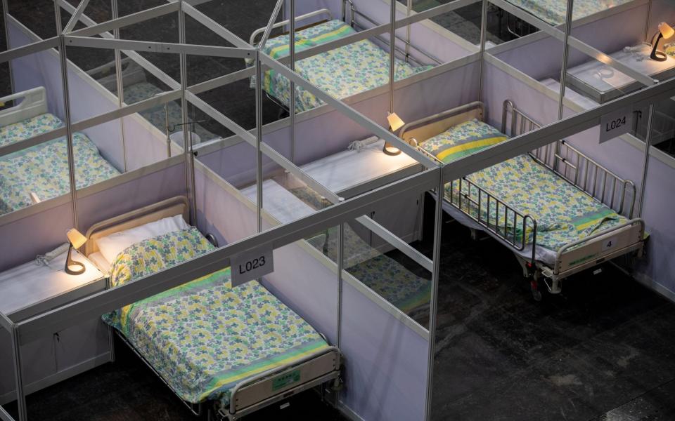 Beds for patients - JEROME FAVRE/EPA-EFE/Shutterstock