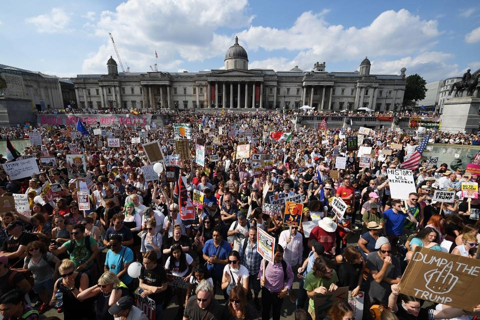 Trump UK visit: '100,000' take to London's streets in astonishing show of opposition to 'horrible' president